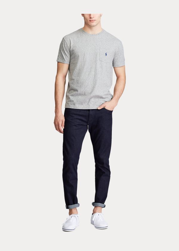 Men's Polo Ralph Lauren Classic Slub Pocket T Shirts | 927580AIE